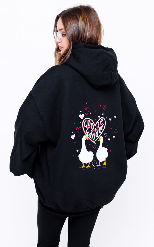 Unisex Heart Club Goose Hood - Black