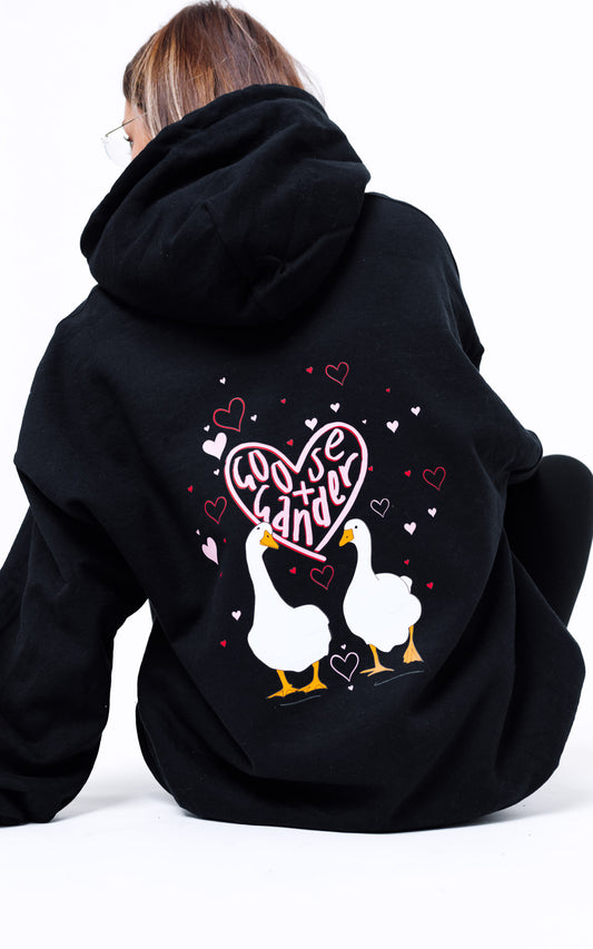 Unisex Heart Club Goose Hood - Black