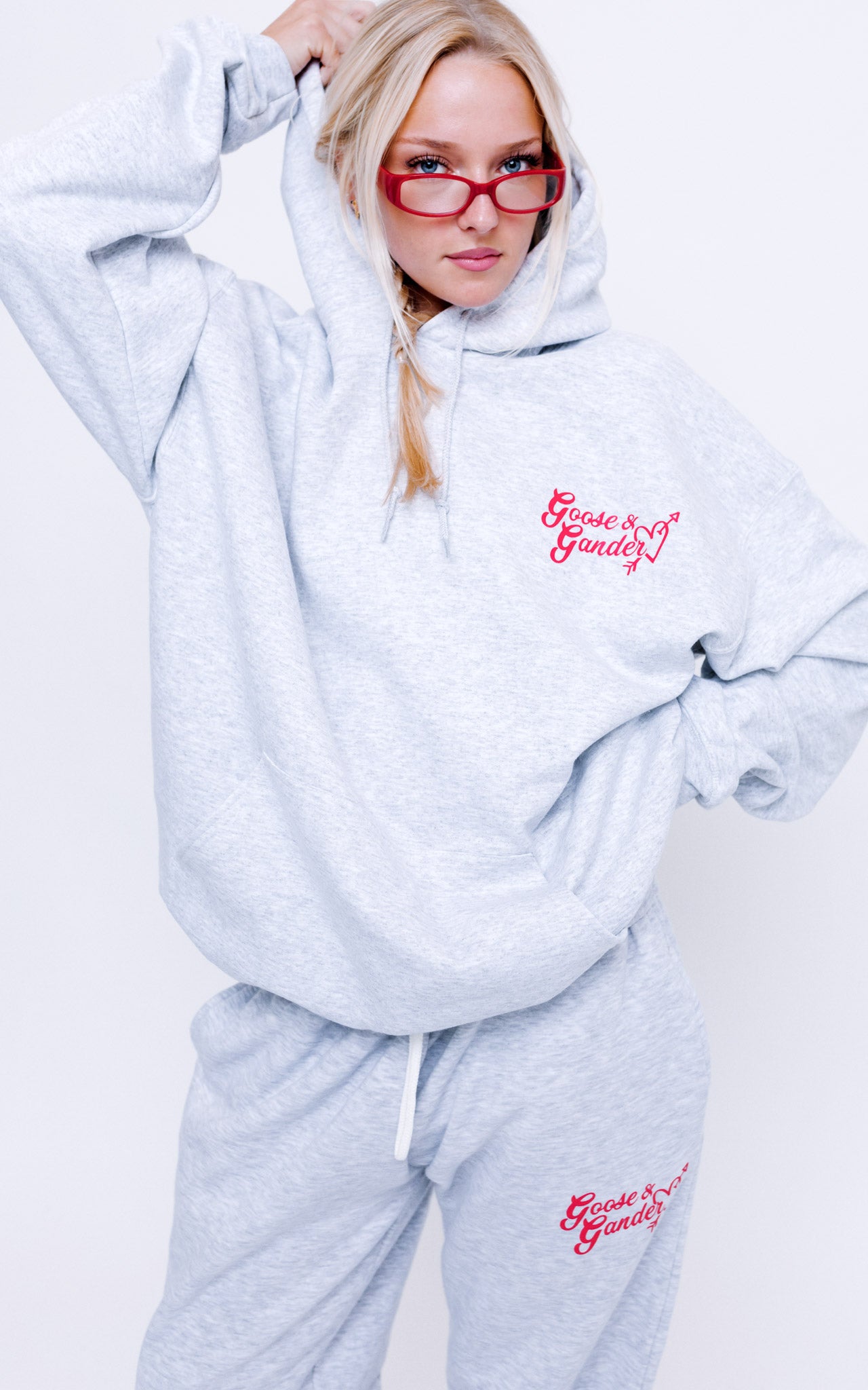 Unisex Heart Club Hood - Ash Grey