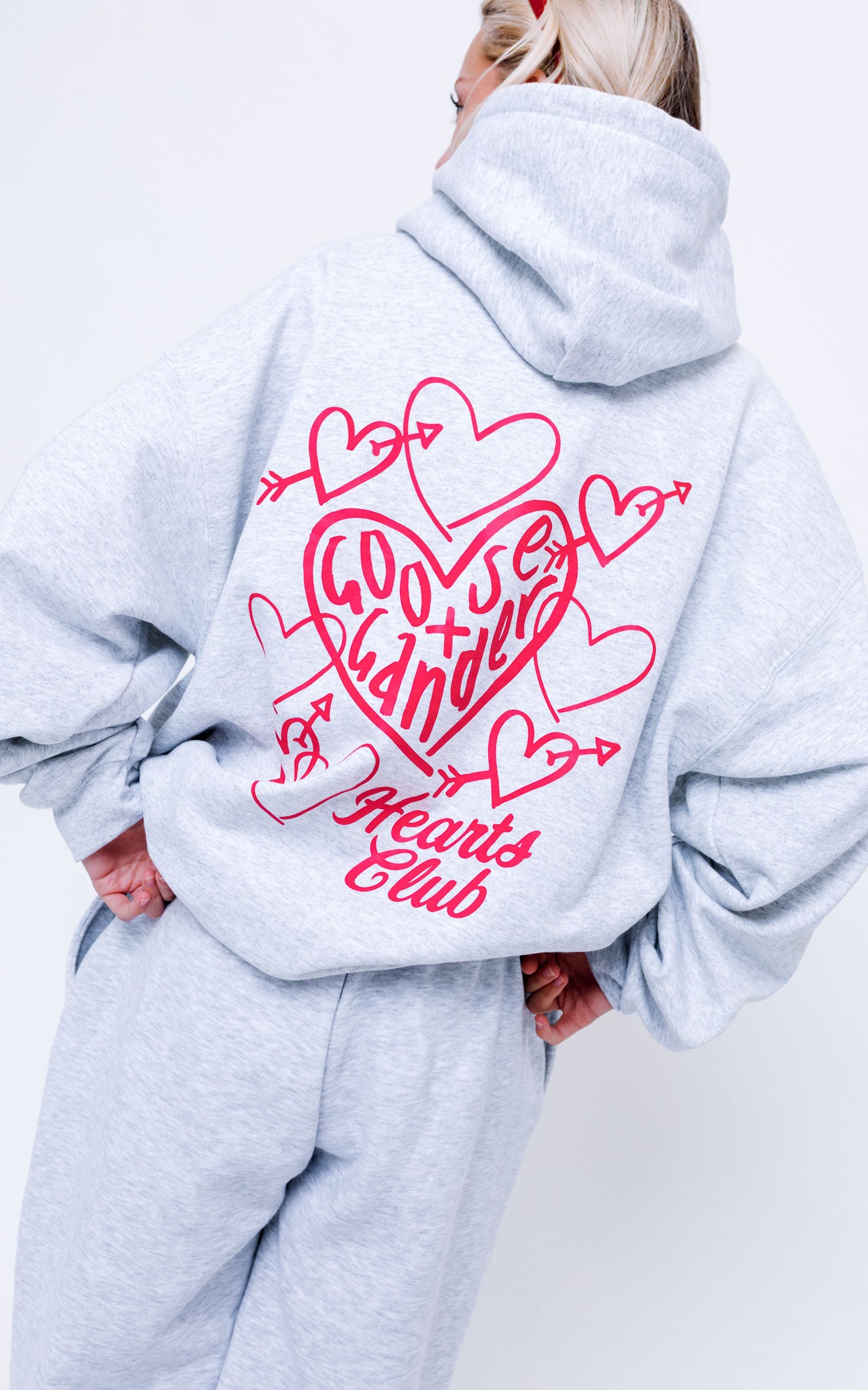 Unisex Heart Club Hood - Ash Grey