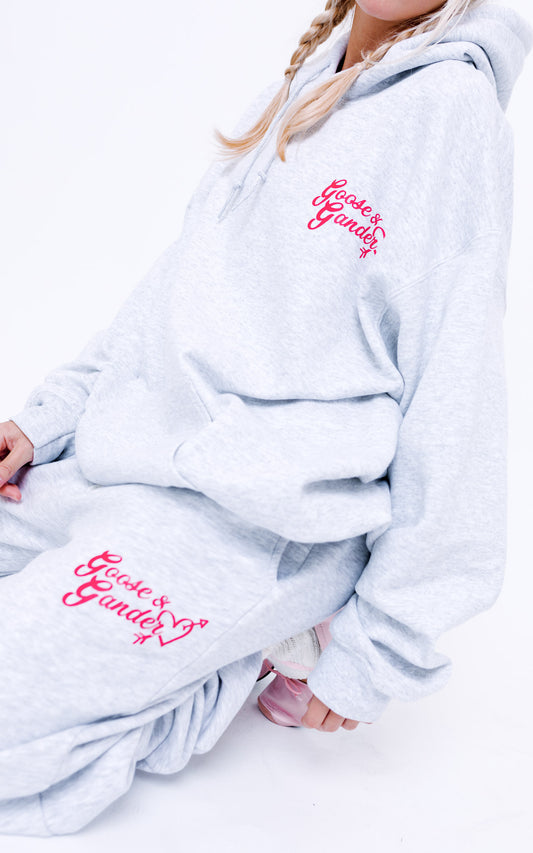 Unisex Heart Club Hood - Ash Grey