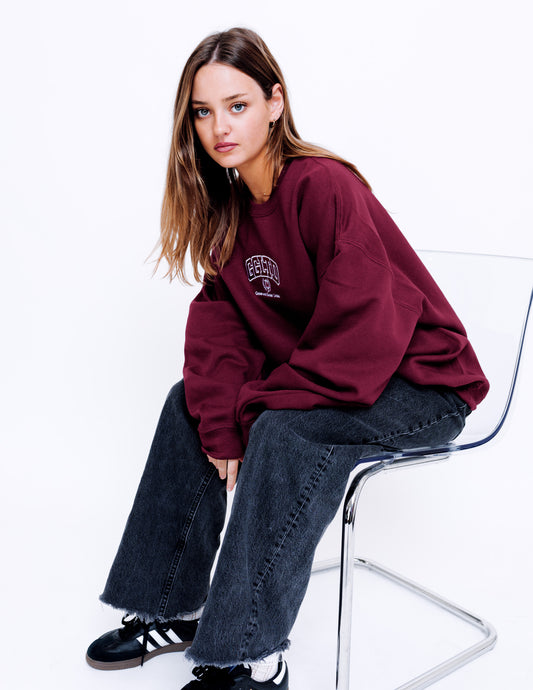 Unisex Varsity Sweatshirt - Burgundy