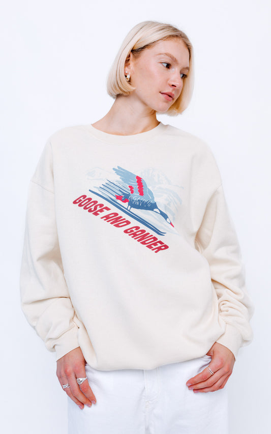 Unisex Ski Club Sweatshirt - Natural