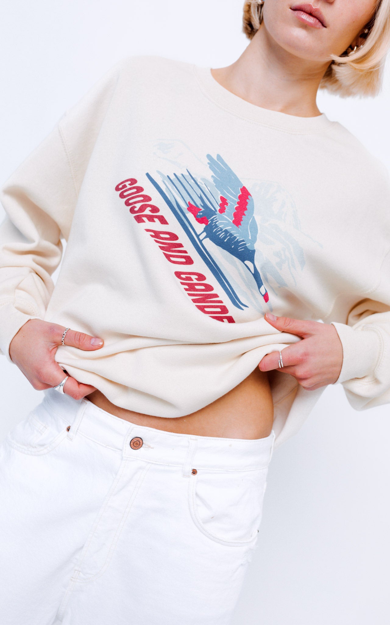 Unisex Ski Club Sweatshirt - Natural