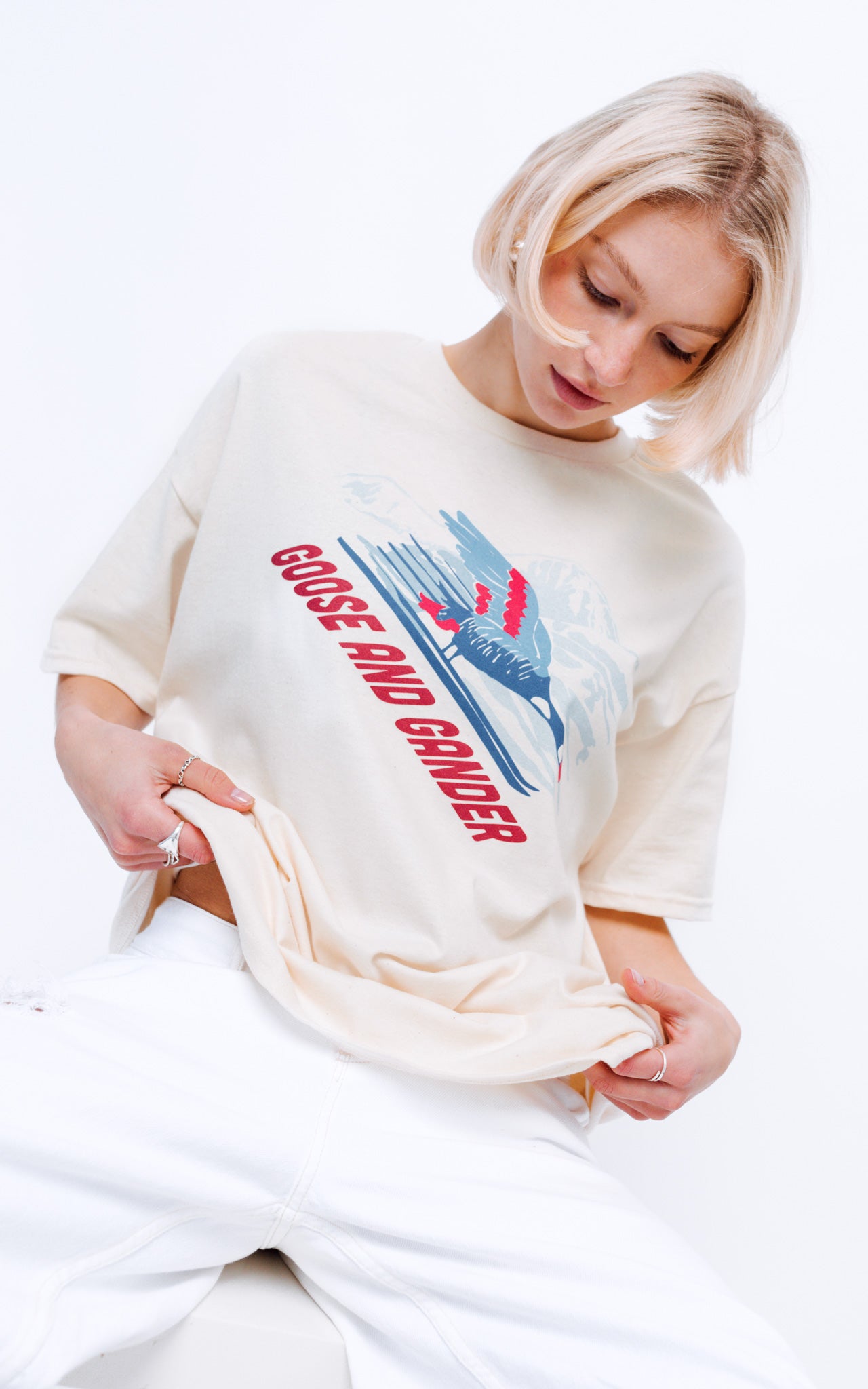 Unisex Ski Club Tee - Natural