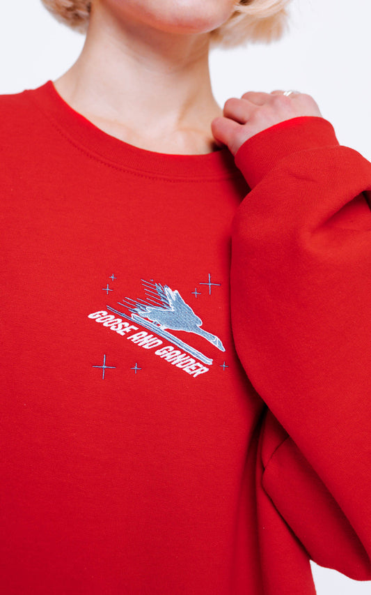 Unisex Ski Club Sweatshirt - Red