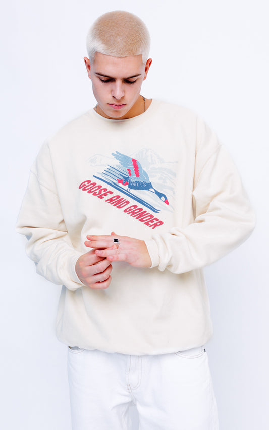 Unisex Ski Club Sweatshirt - Natural