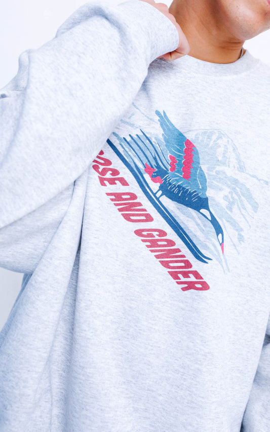 Unisex Ski Club Sweatshirt - Ash Grey