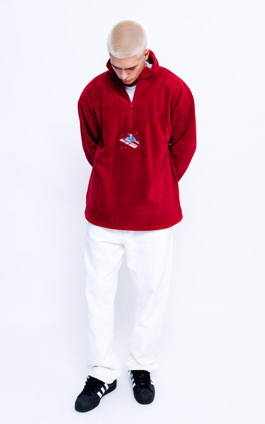 Unisex Ski Club 1/4 Zip Fleece - Red