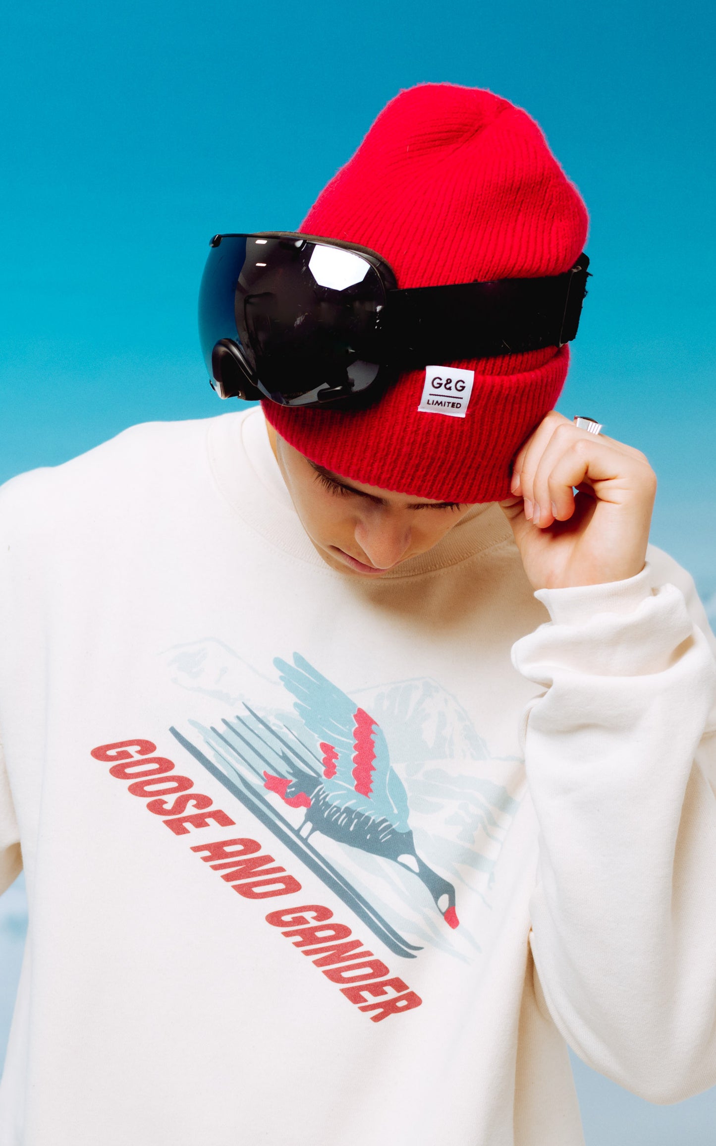 Unisex Tag Beanie - Red