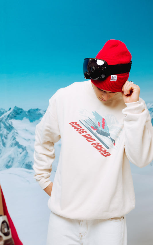 Unisex Ski Club Sweatshirt - Natural