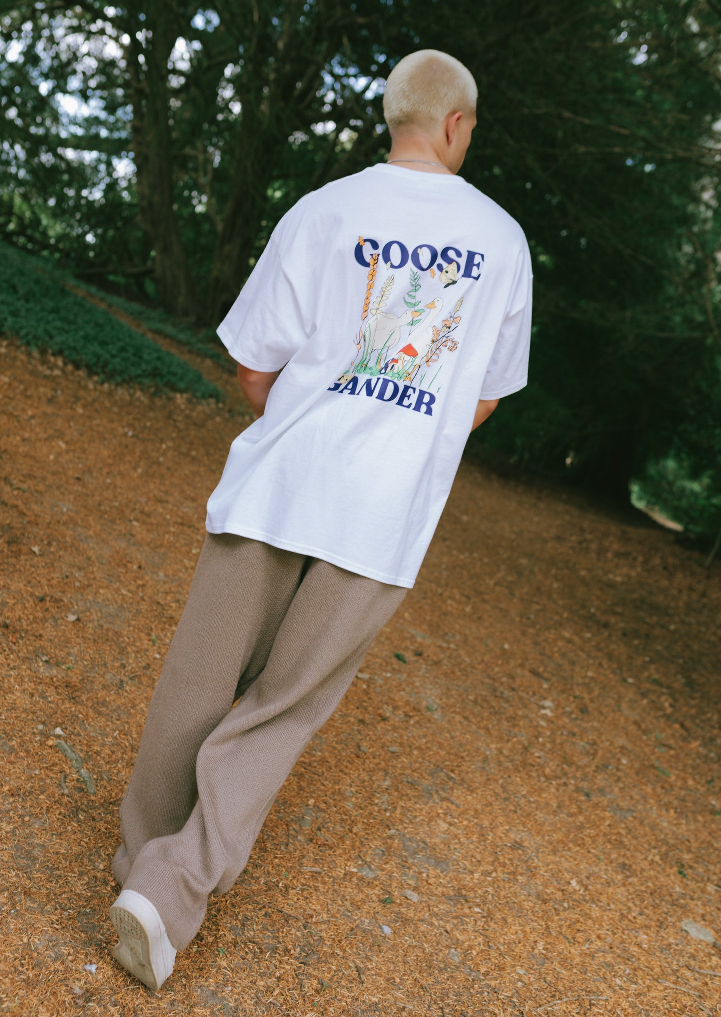 Unisex Woodland Goose Tee - White