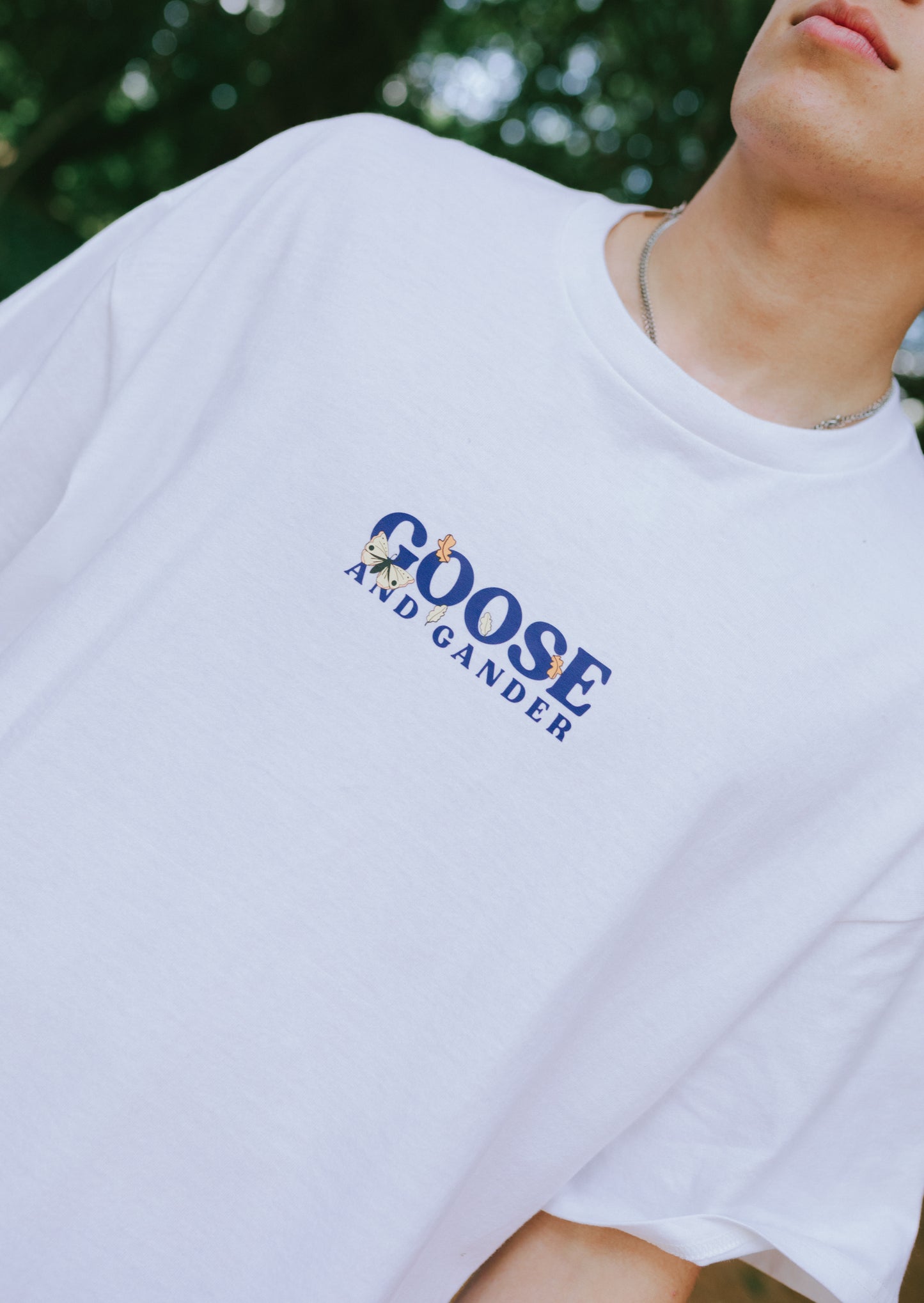 Unisex Woodland Goose Tee - White