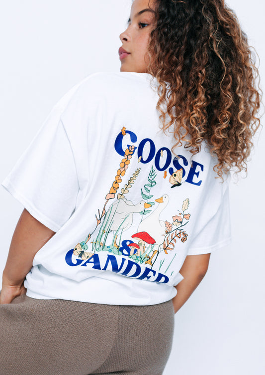 Unisex Woodland Goose Tee - White
