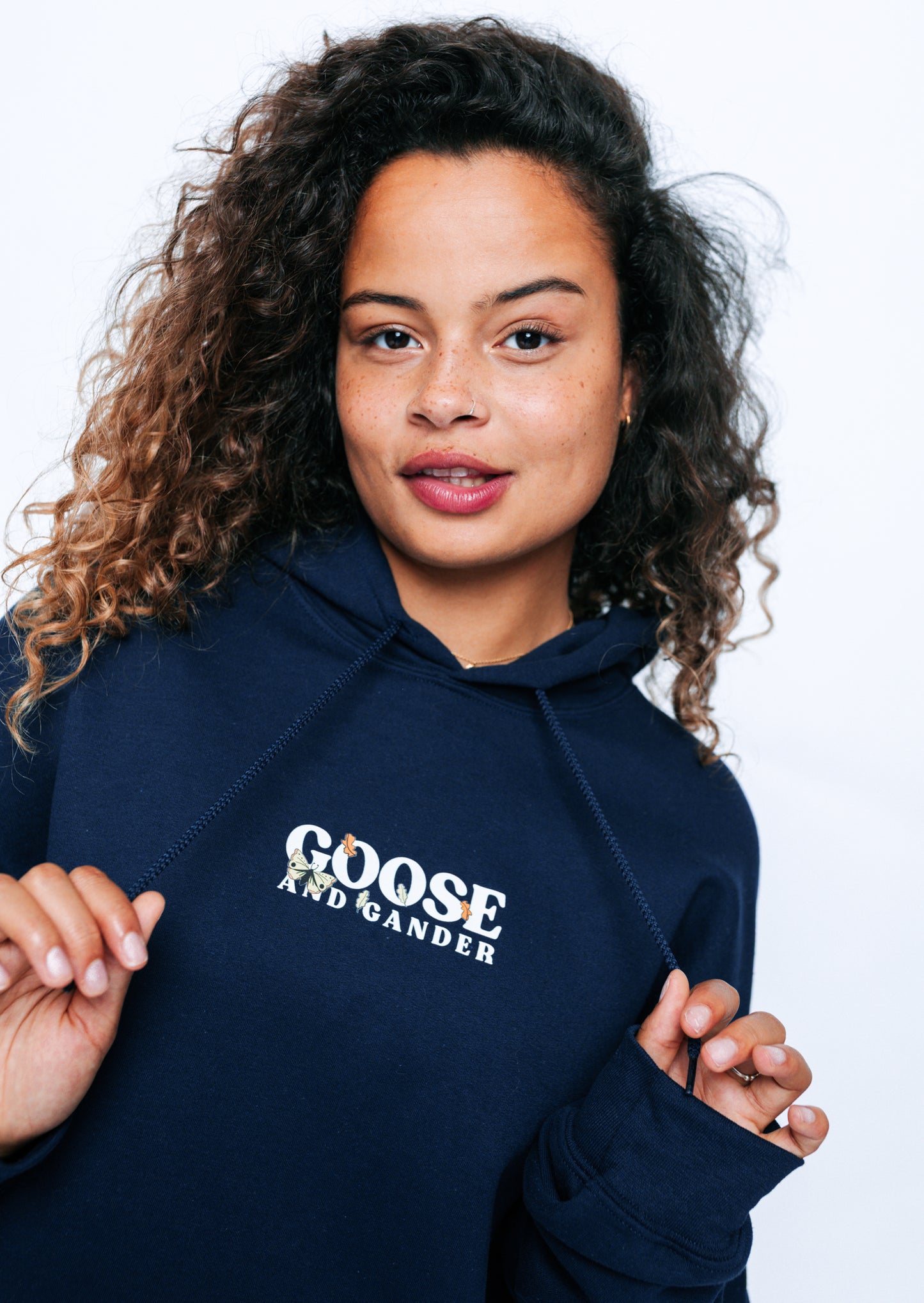 Unisex Woodland Goose Hoodie - Navy