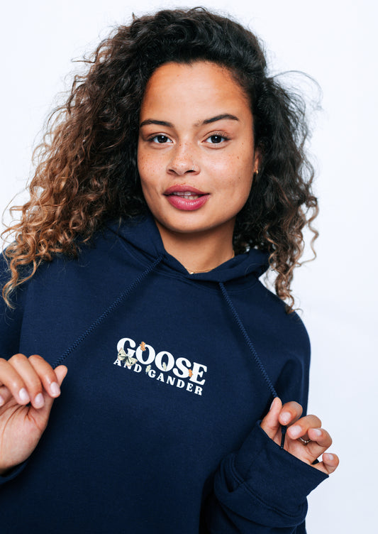 Unisex Woodland Goose Hoodie - Navy