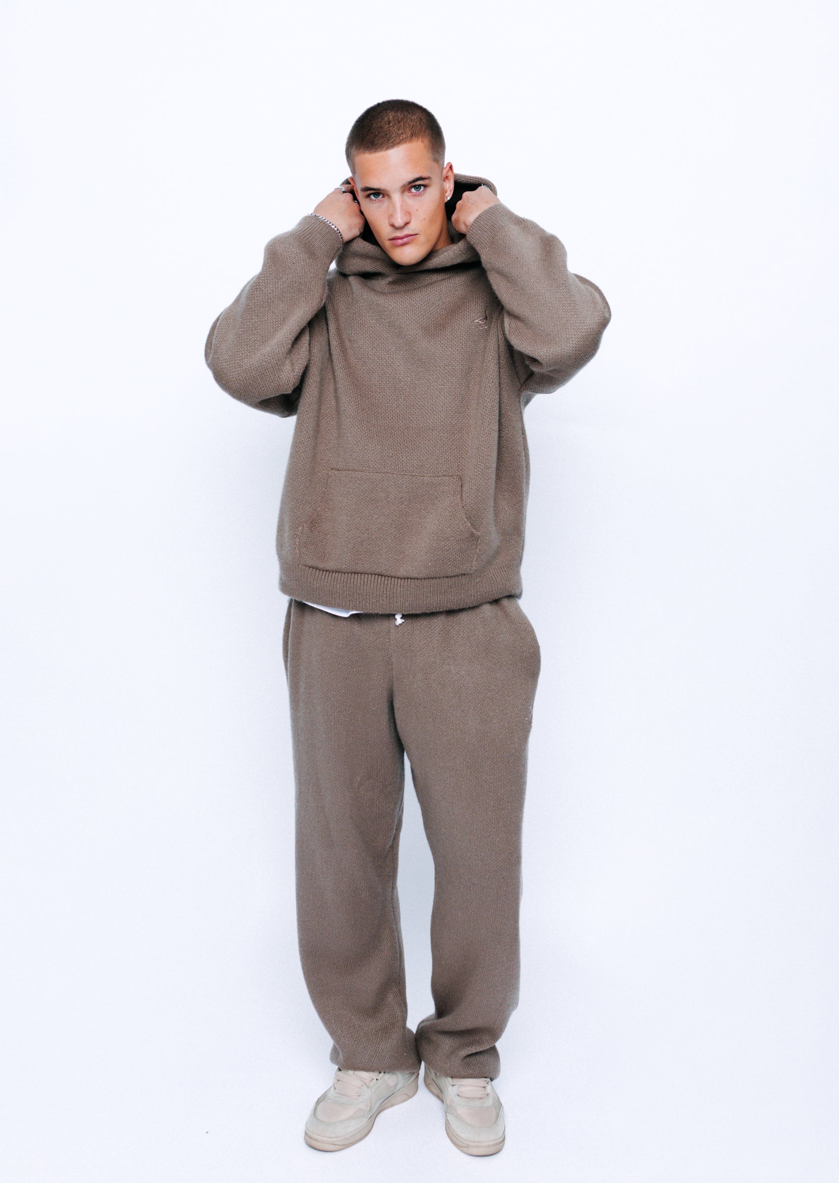 Unisex Knitted Hoodie - Mocha – Goose & Gander