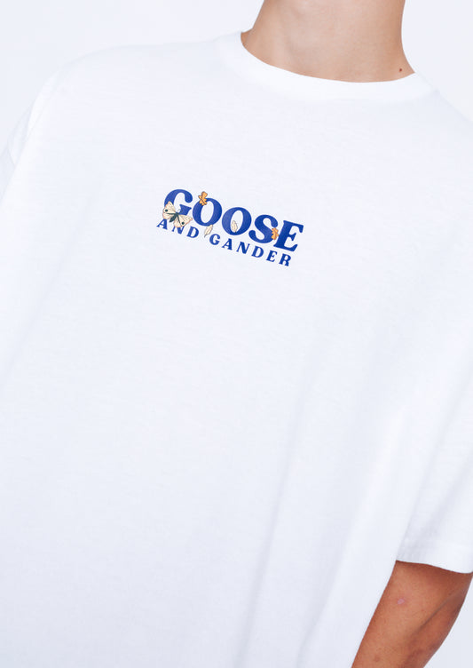 Unisex Woodland Goose Tee - White