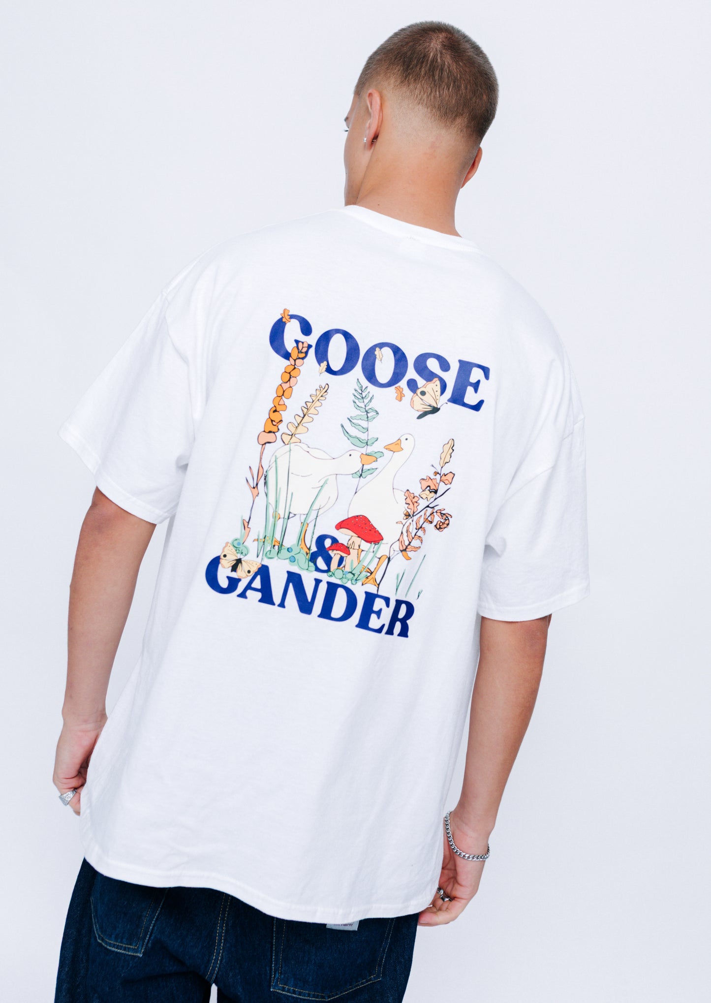Unisex Woodland Goose Tee - White
