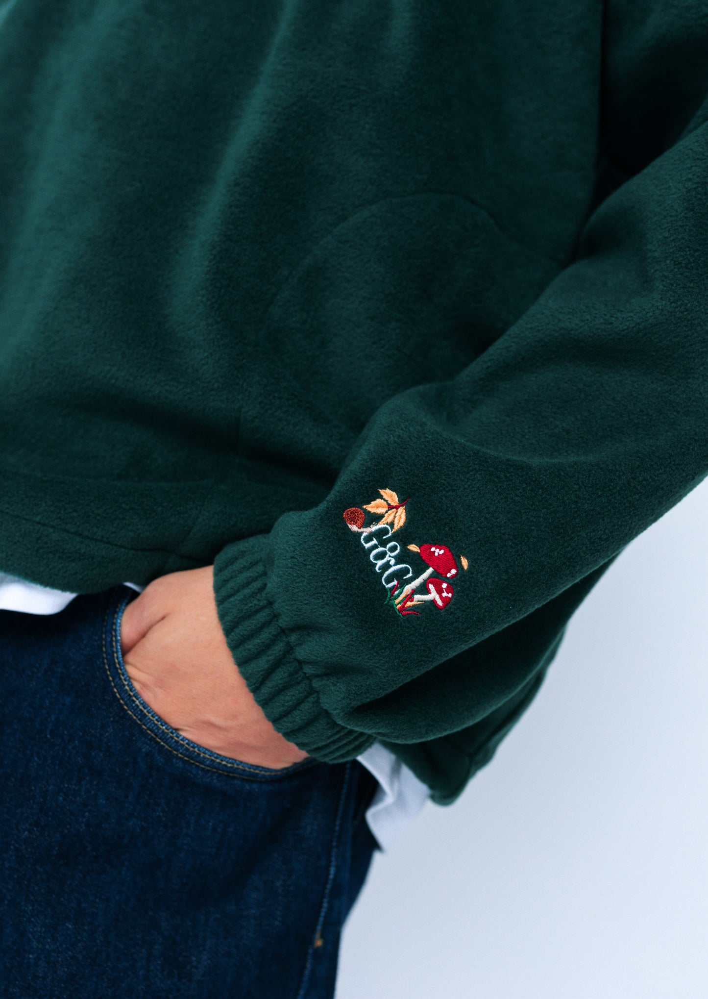Unisex Woodland 1/4 Zip Fleece - Forest Green