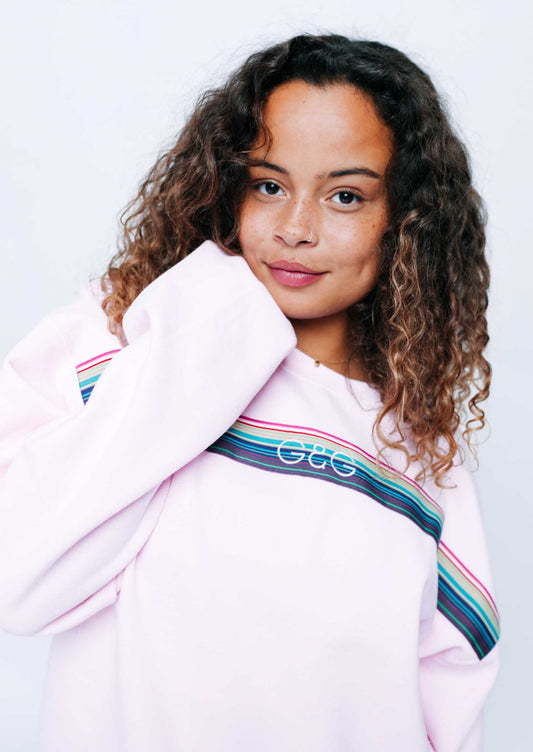 Unisex Opera Ribbon Sweat - Baby Pink