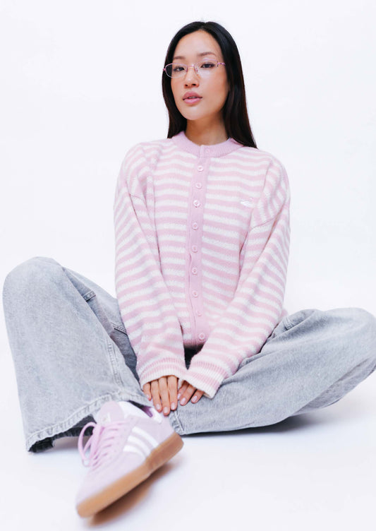 Knitted Goose Cardigan - Baby Pink