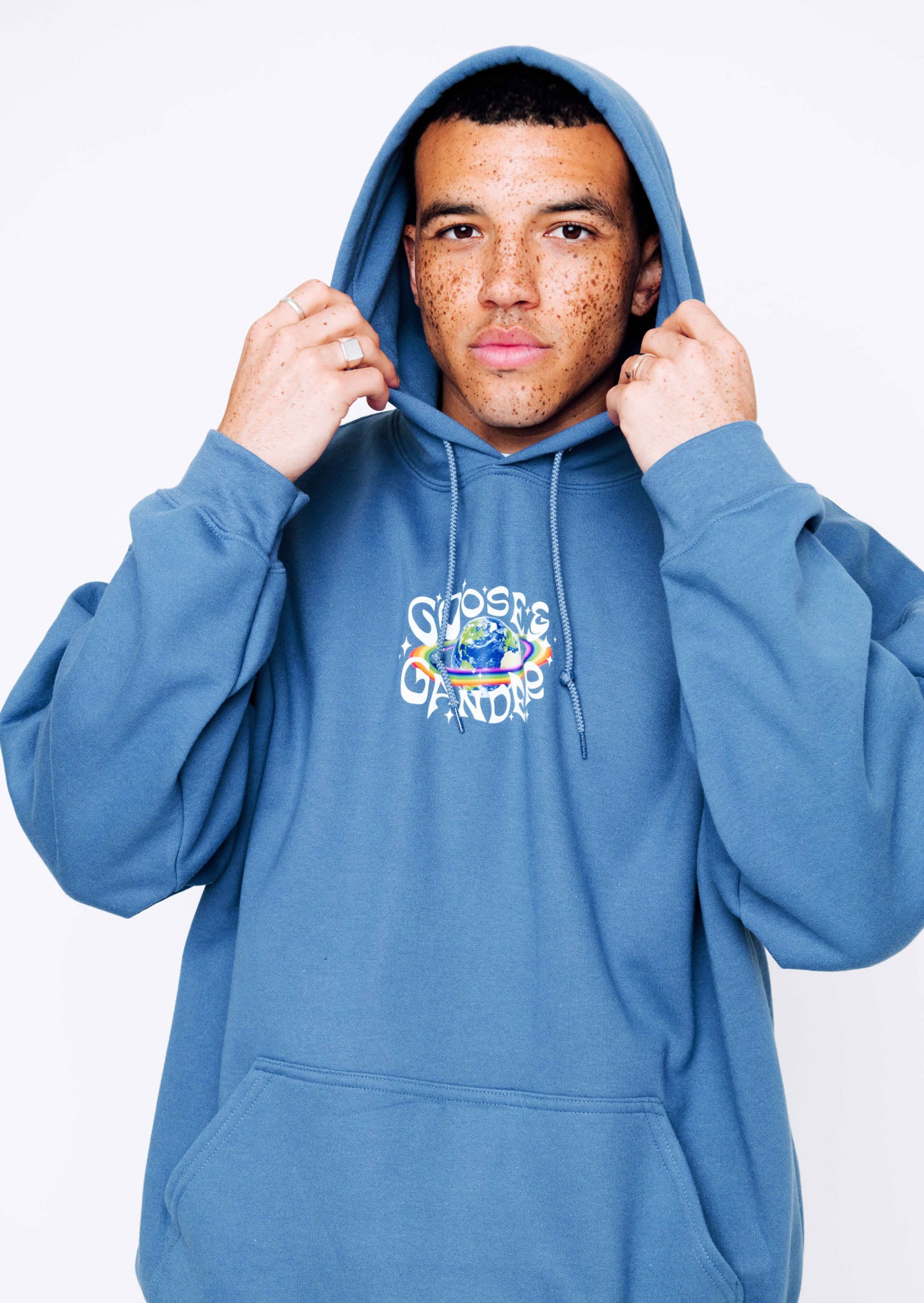 Unisex Indigo Galactic Goose Hoodie – Goose & Gander