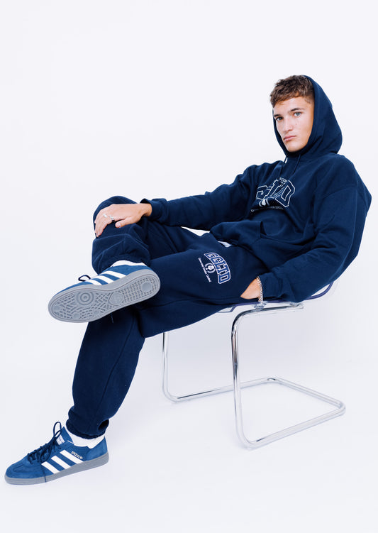 Unisex Varsity Hoodie - Navy Blue