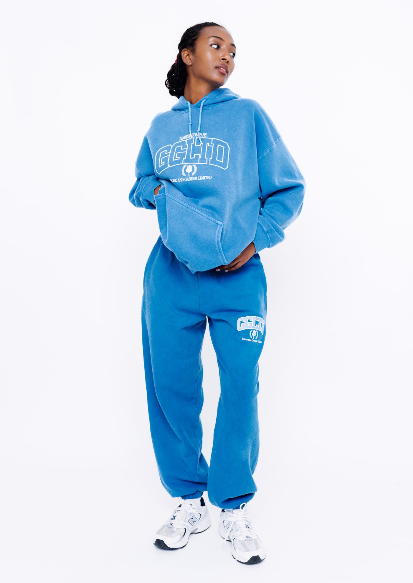 Unisex Varsity Joggers - Washed Royal Blue