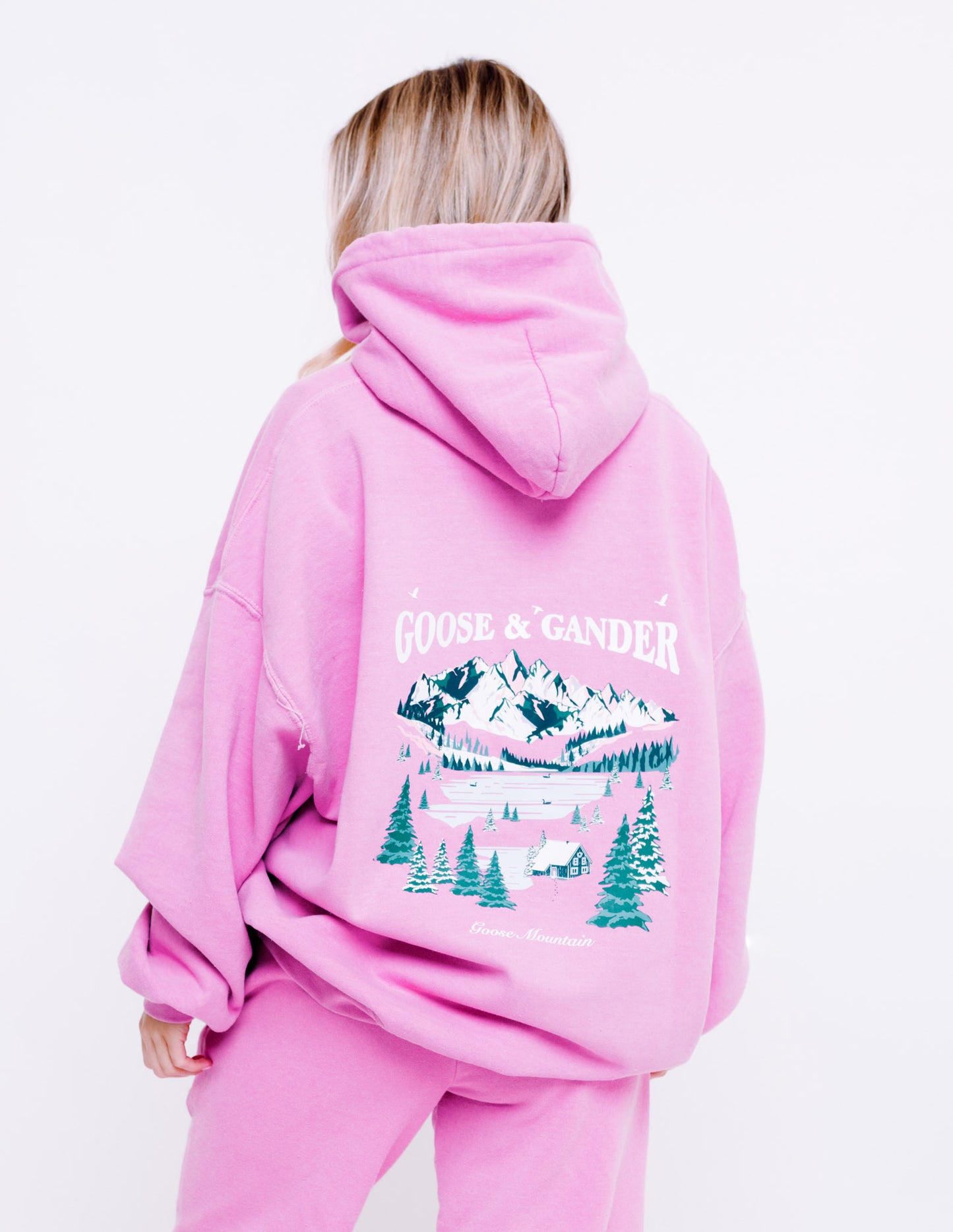 Unisex Mountain Hoodie - Washed Azalea