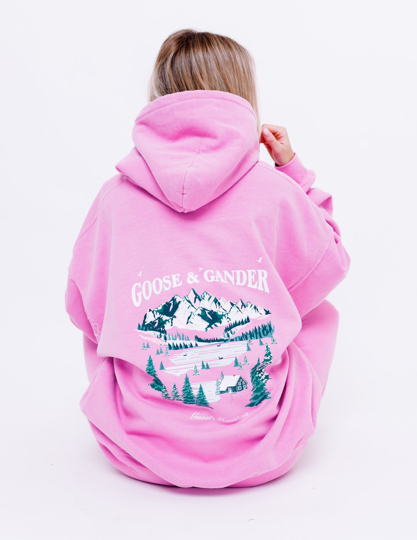 Unisex Mountain Hoodie - Washed Azalea