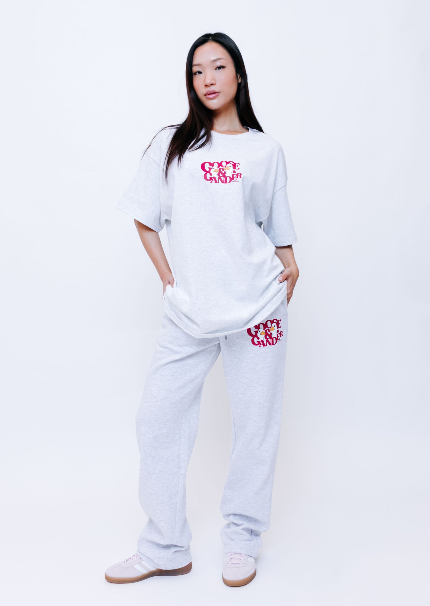 Unisex Heart Club Gambit Straight Leg Joggers - Ash Grey