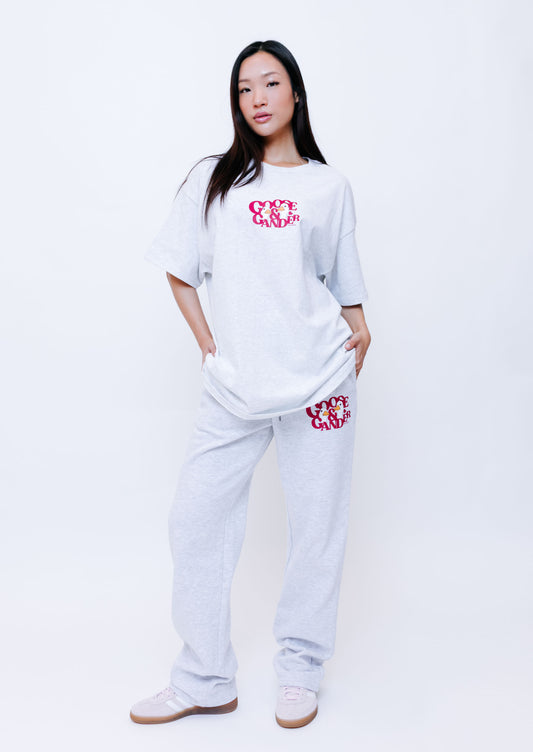 Unisex Heart Club Gambit Straight Leg Joggers - Ash Grey