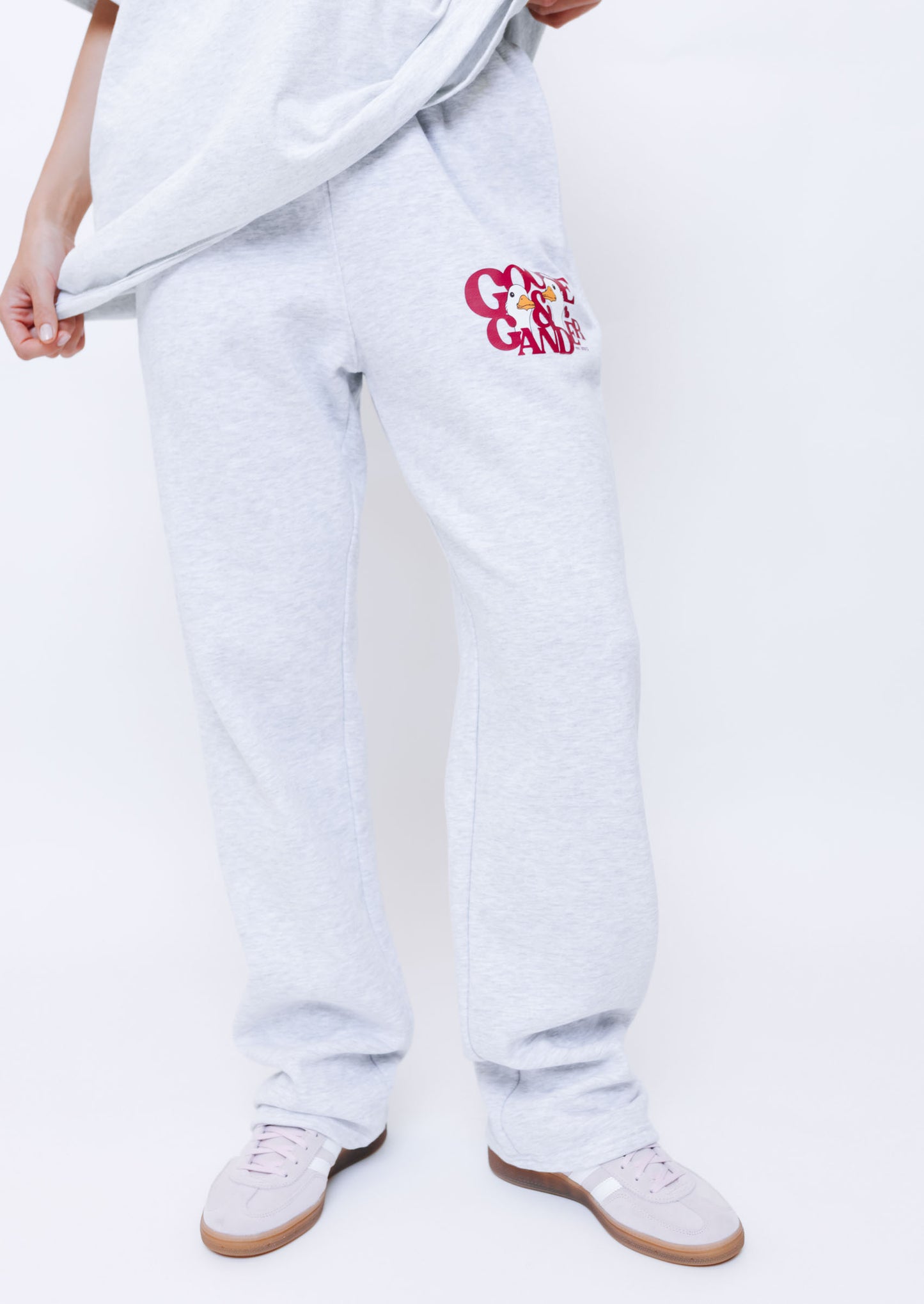 Unisex Heart Club Gambit Straight Leg Joggers - Ash Grey