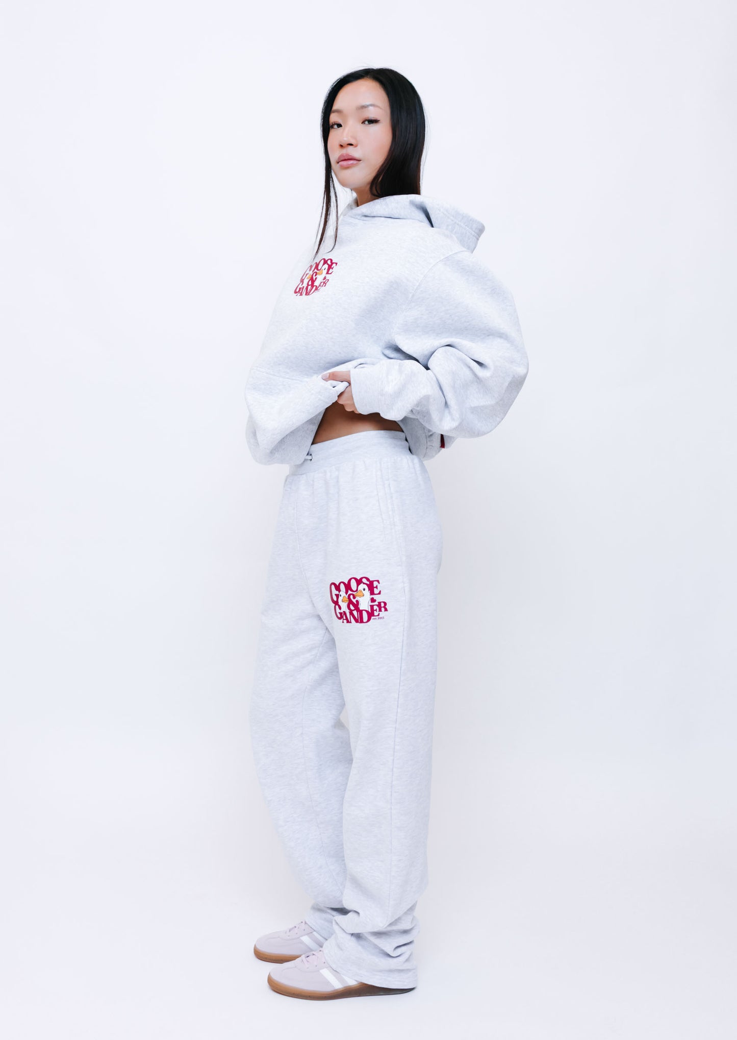 Unisex Heart Club Gambit Straight Leg Joggers - Ash Grey