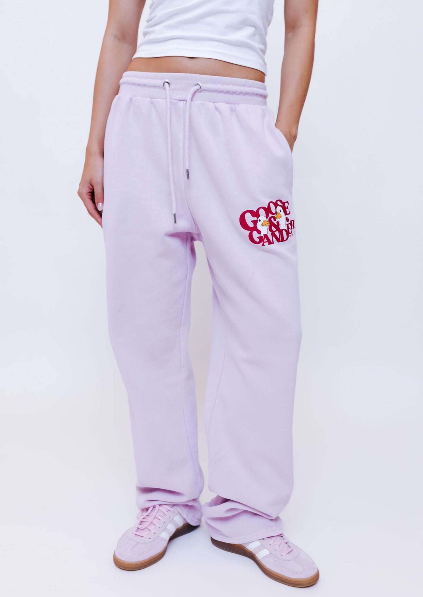 Unisex Heart Club Gambit Straight Leg Joggers - Baby Pink