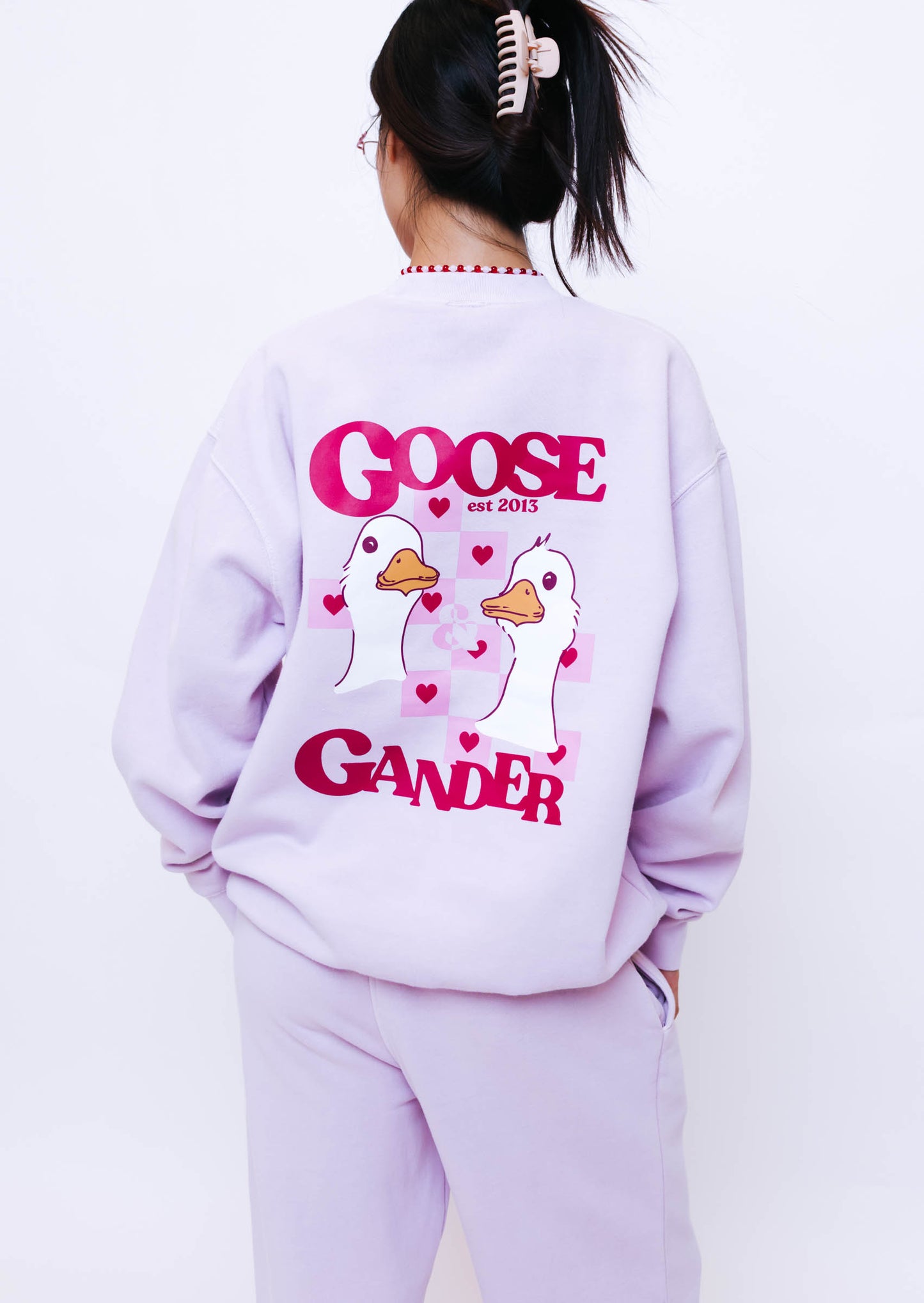 Unisex Heart Club Gambit Sweatshirt - Baby Pink