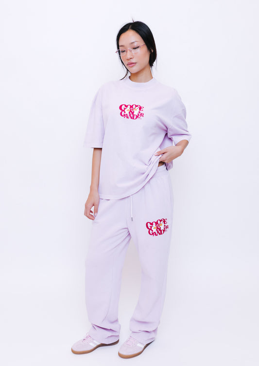 Unisex Heart Club Gambit Straight Leg Joggers - Baby Pink