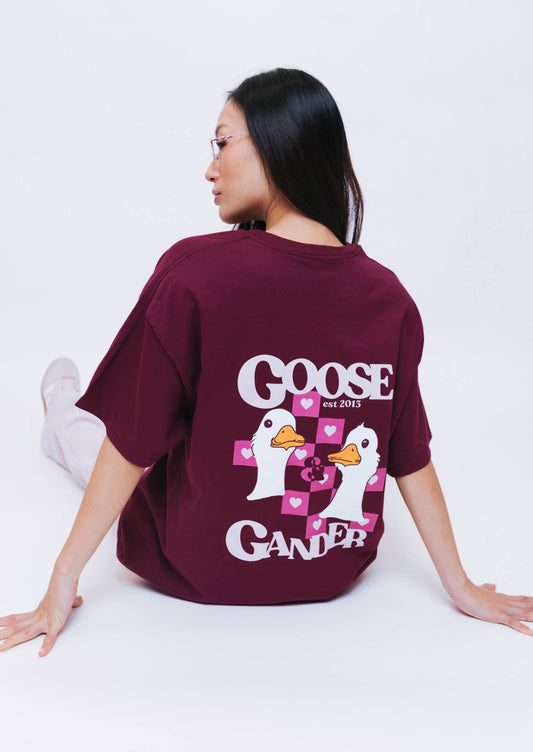 Unisex Heart Club Gambit Tee - Burgundy