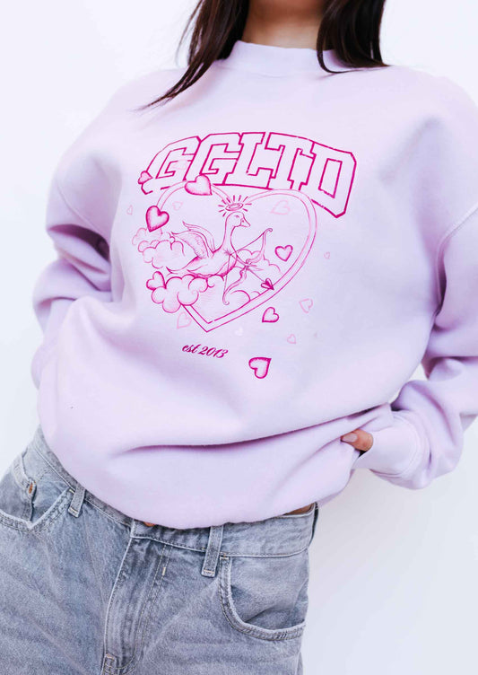 Unisex Cupid Sweatshirt - Baby Pink