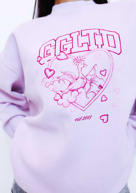 Unisex Cupid Sweatshirt - Baby Pink
