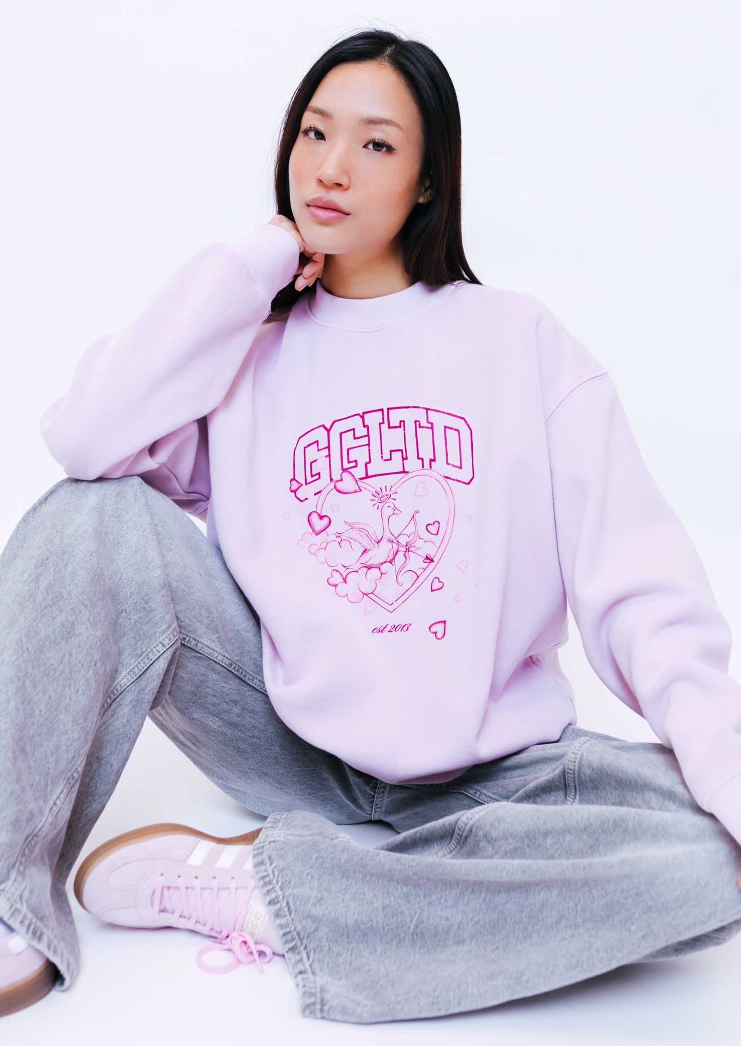 Unisex Cupid Sweatshirt - Baby Pink