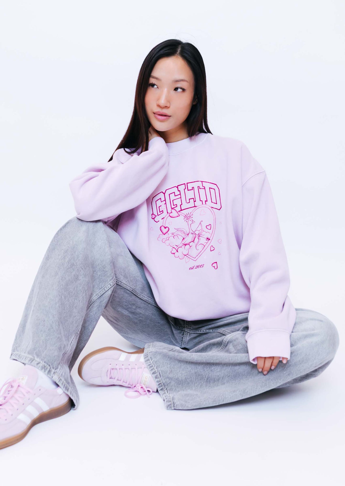 Unisex Cupid Sweatshirt - Baby Pink