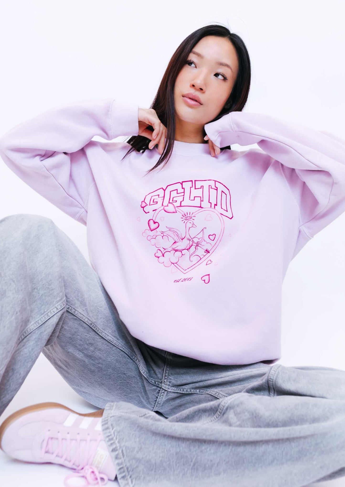 Unisex Cupid Sweatshirt - Baby Pink