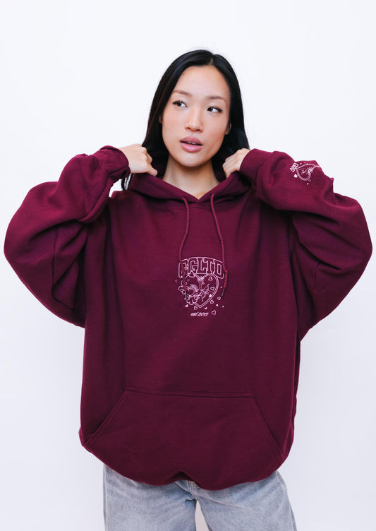 Unisex Cupid Hoodie - Burgundy