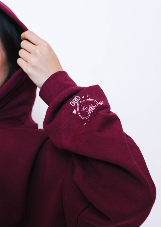 Unisex Cupid Hoodie - Burgundy