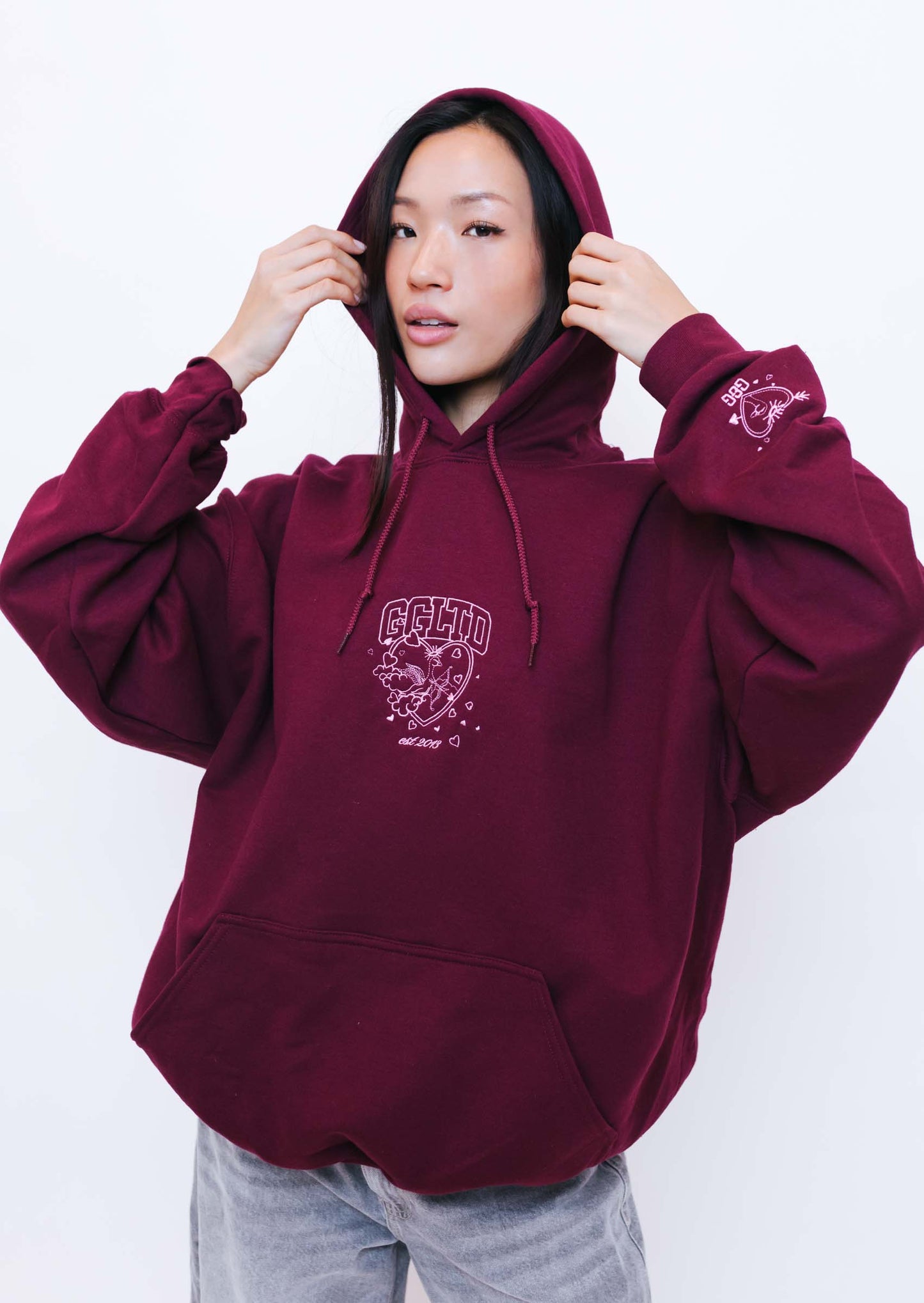 Unisex Cupid Hoodie - Burgundy