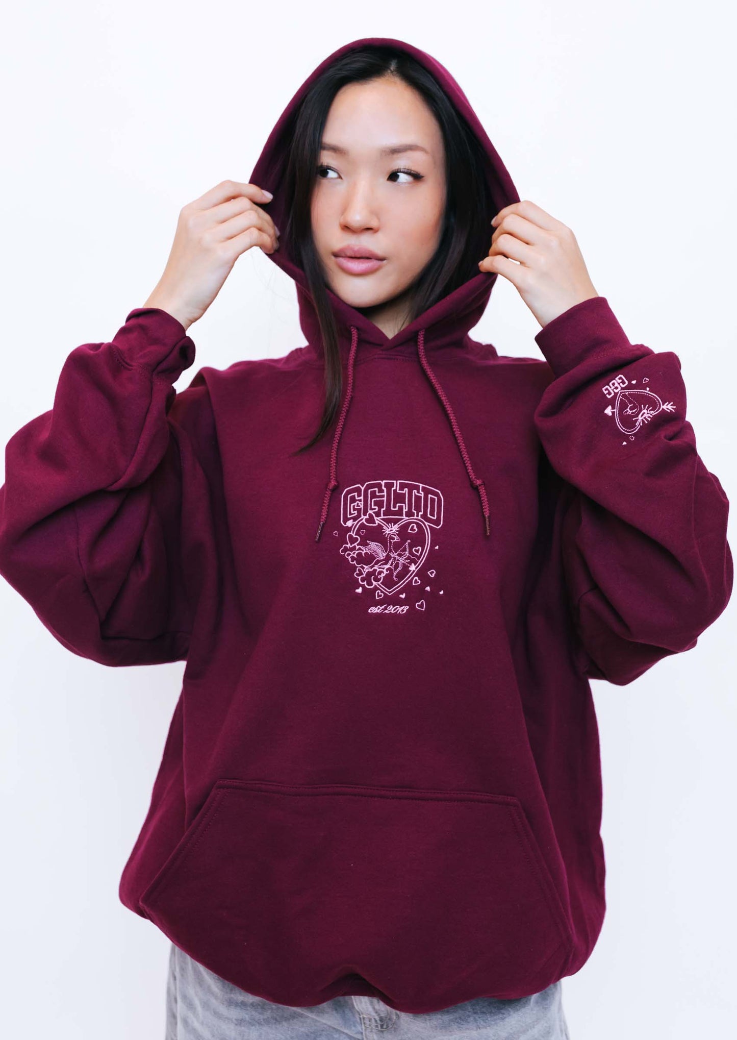 Unisex Cupid Hoodie - Burgundy