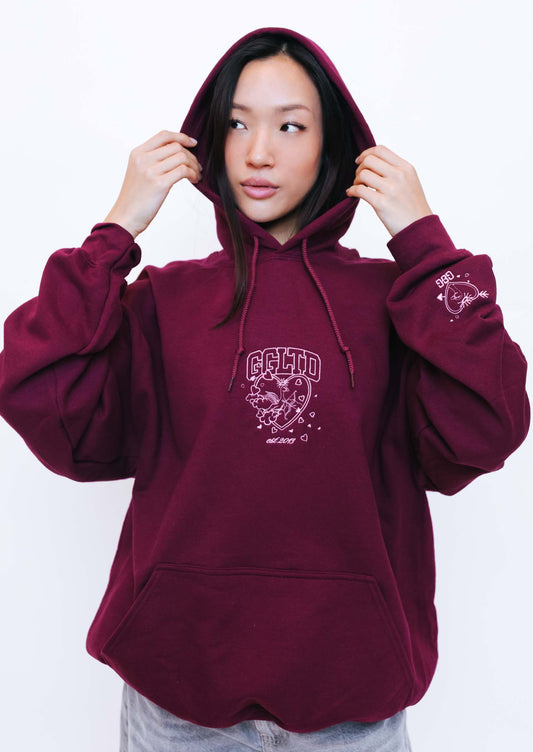 Unisex Cupid Hoodie - Burgundy