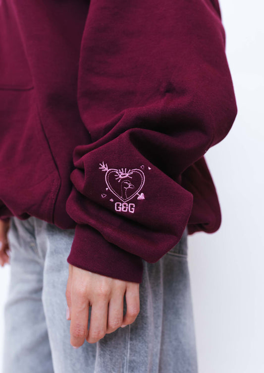 Unisex Cupid Hoodie - Burgundy